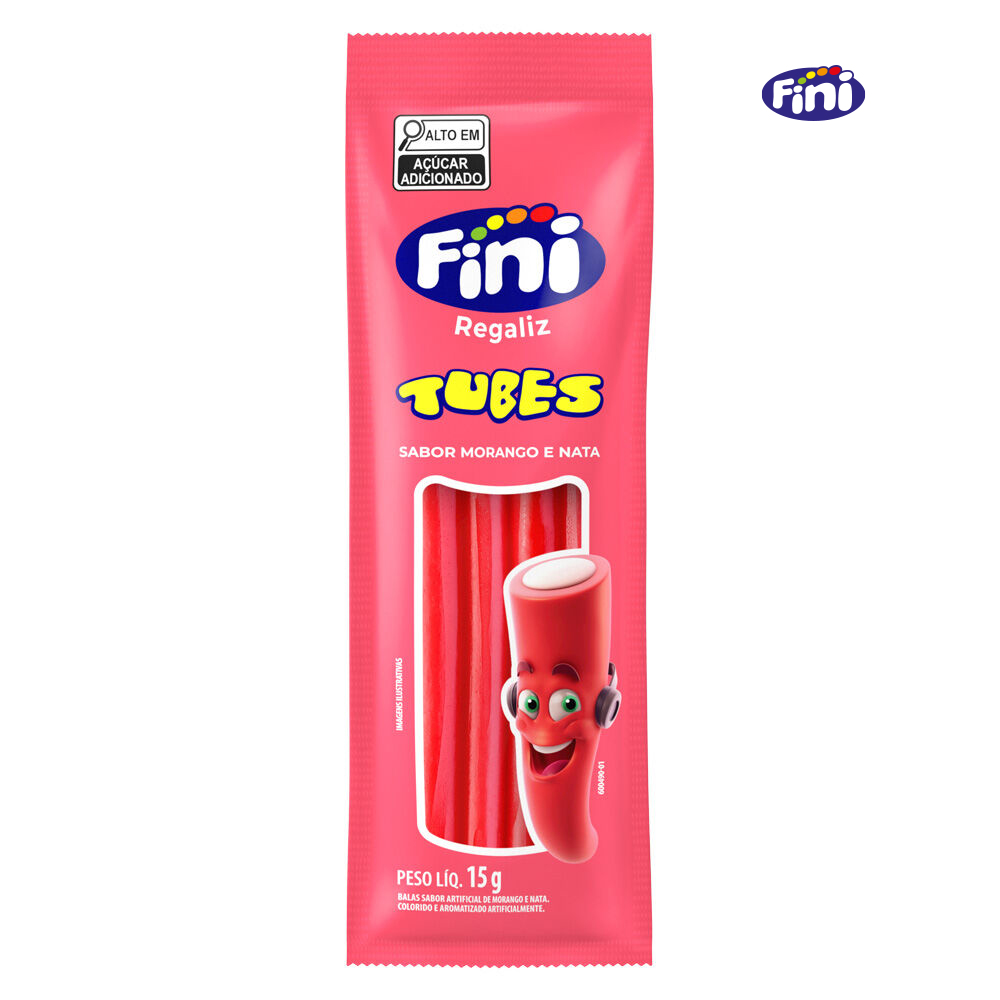 CANUDINHO FINI MORANGO CITRICO 15G - DISPLAY C/12 UNIDADES