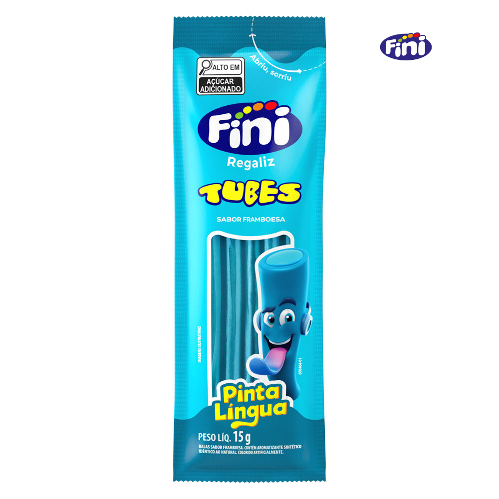 CANUDINHO FINI PINTA LINGUA AZUL 15G - DISPLAY C/12 UNIDADES