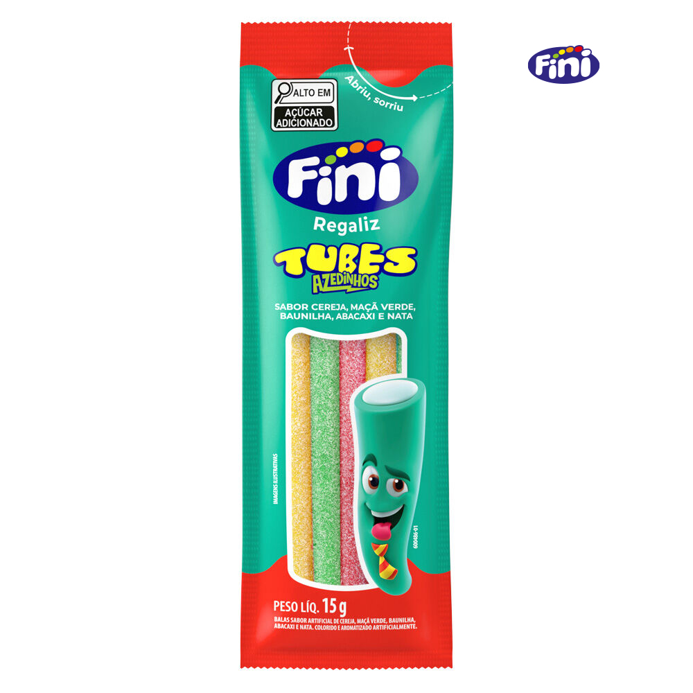 CANUDINHO FINI TRES CORES AZEDINHO 15G - DISPLAY C/12 UNIDADES