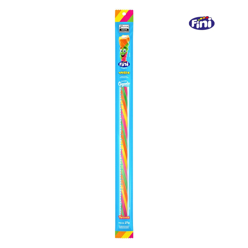 CANUDINHO FINI  BIG/GIGANTE TWISTER NATA E FRUTAS SILVESTRES 27GR C/24 UNIDADES