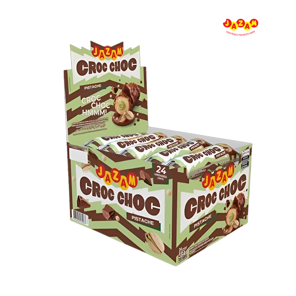 CROC-CHOC JAZAM PISTACHE 16G C/24 UNIDADES