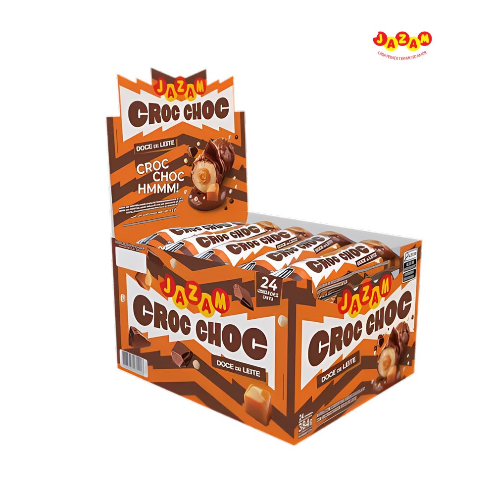 CROC-CHOC JAZAM DOCE DE LEITE 16G C/24 UNIDADES