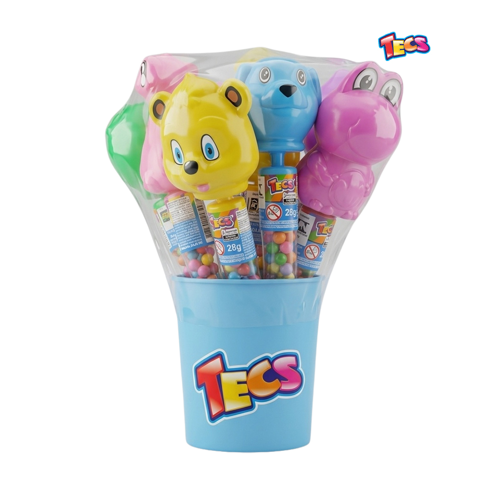 CONFEITO TECS POTE ANIMAIS 28G C/12 UNIDADES