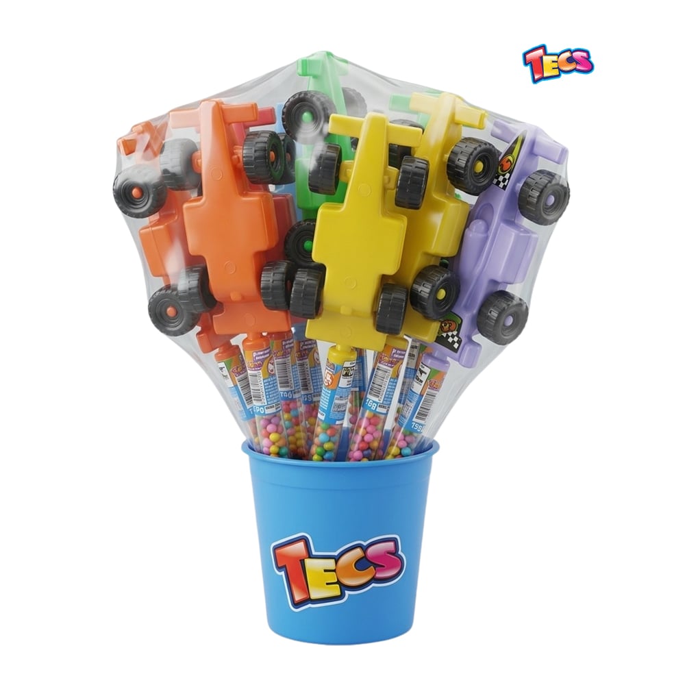 CONFEITO TECS POTE CARROS 15G C/12 UNIDADES