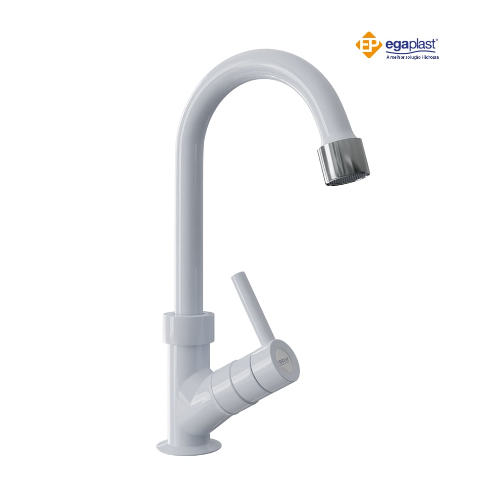 TORNEIRA EGAPLAST LAVATORIO/MESA 3/4 ABS BICA MOVEL 1/4V C-34 BRANCA
