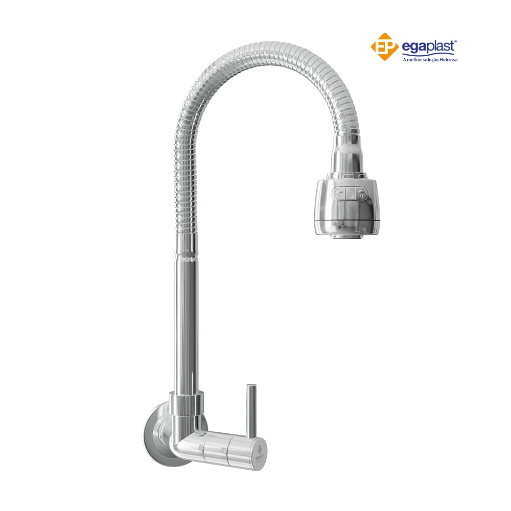 TORNEIRA EGAPLAST GOURMET METAL/ABS PAREDE 1/4V C-74