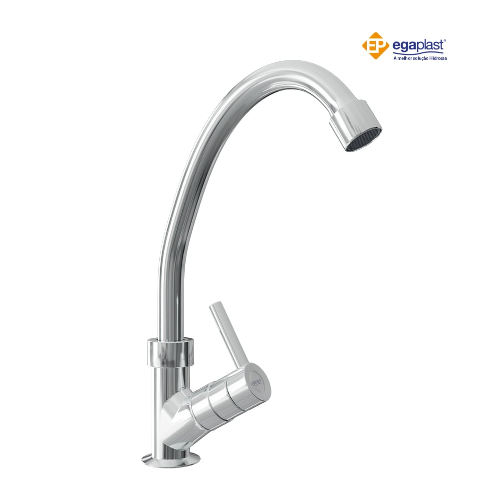 TORNEIRA EGAPLAST COZINHA/MESA 3/4 ABS BICA MOVEL 1/4V C-34 CROMADA