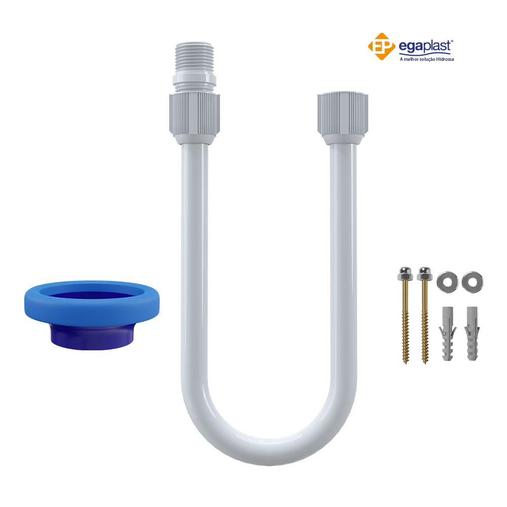 KIT INSTALACAO EGAPLAST P/BACIA SANITARIO C/3 PEÇAS