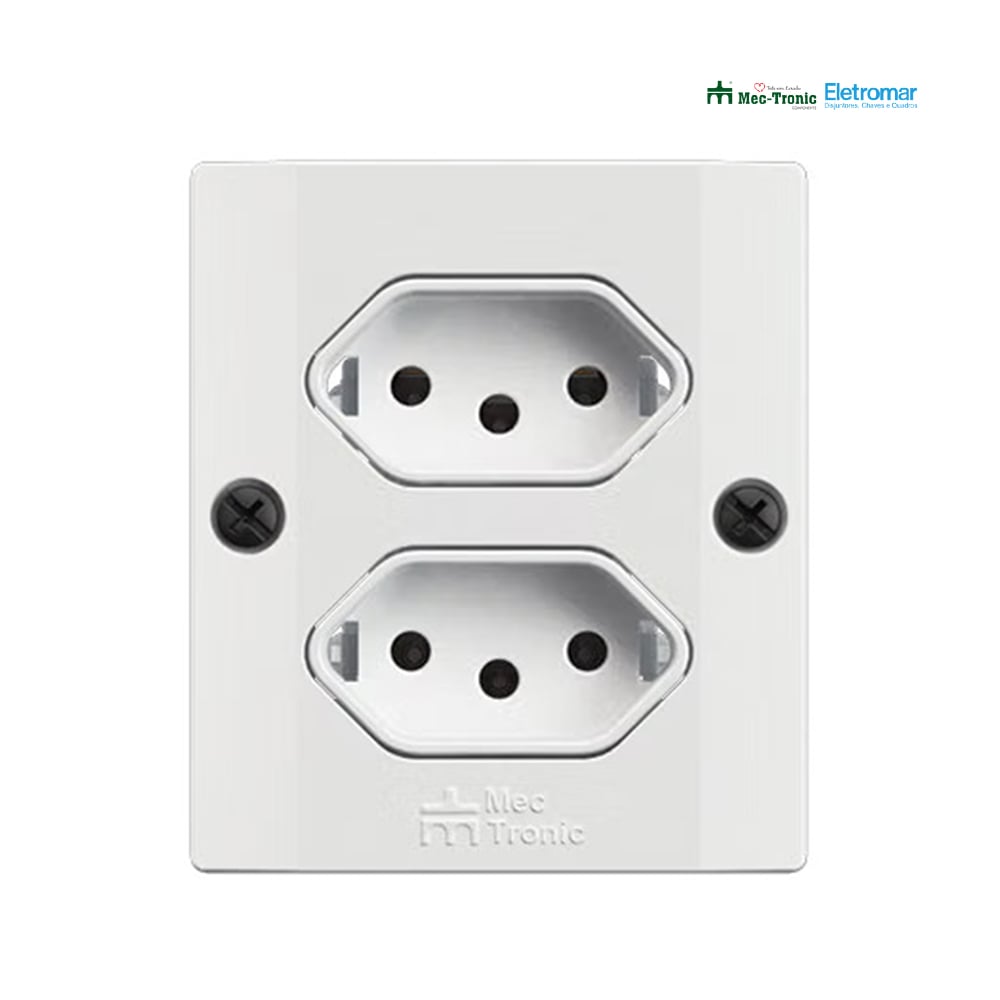 ELETROMAR 2 TOMADA SOBREPOR 2P+T 10A/250V BRANCA