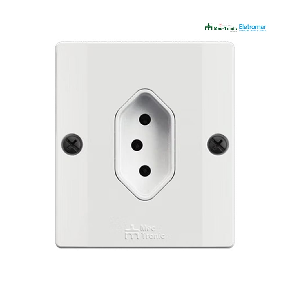 ELETROMAR 1 TOMADA SOBREPOR 2P+T 10A/250V BRANCA