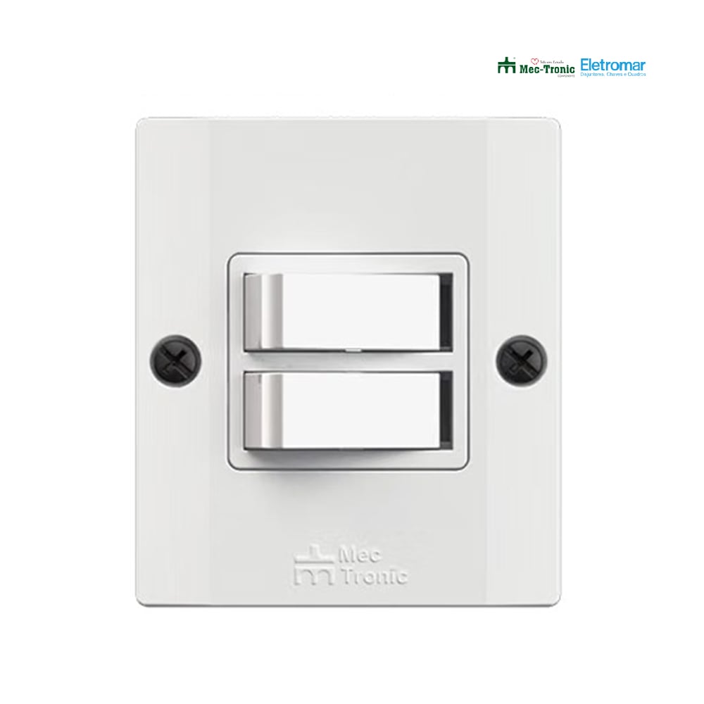 ELETROMAR 2 INTERRUPTOR SIMPLES SOBREPOR 10A/250V BRANCA - LINHA MILLENIUM