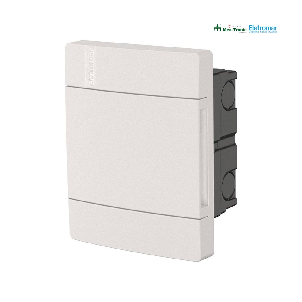ELETROMAR QUADRO DISTRIBUIDOR EMBUTIR  3NEMA OU 5DIN C/BARRAMENTO BRANCA