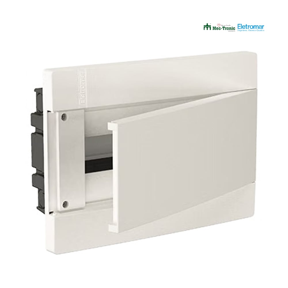 ELETROMAR QUADRO DISTRIBUIDOR EMBUTIR 8NEMA OU 12DIN C/BARRAMENTO BRANCA