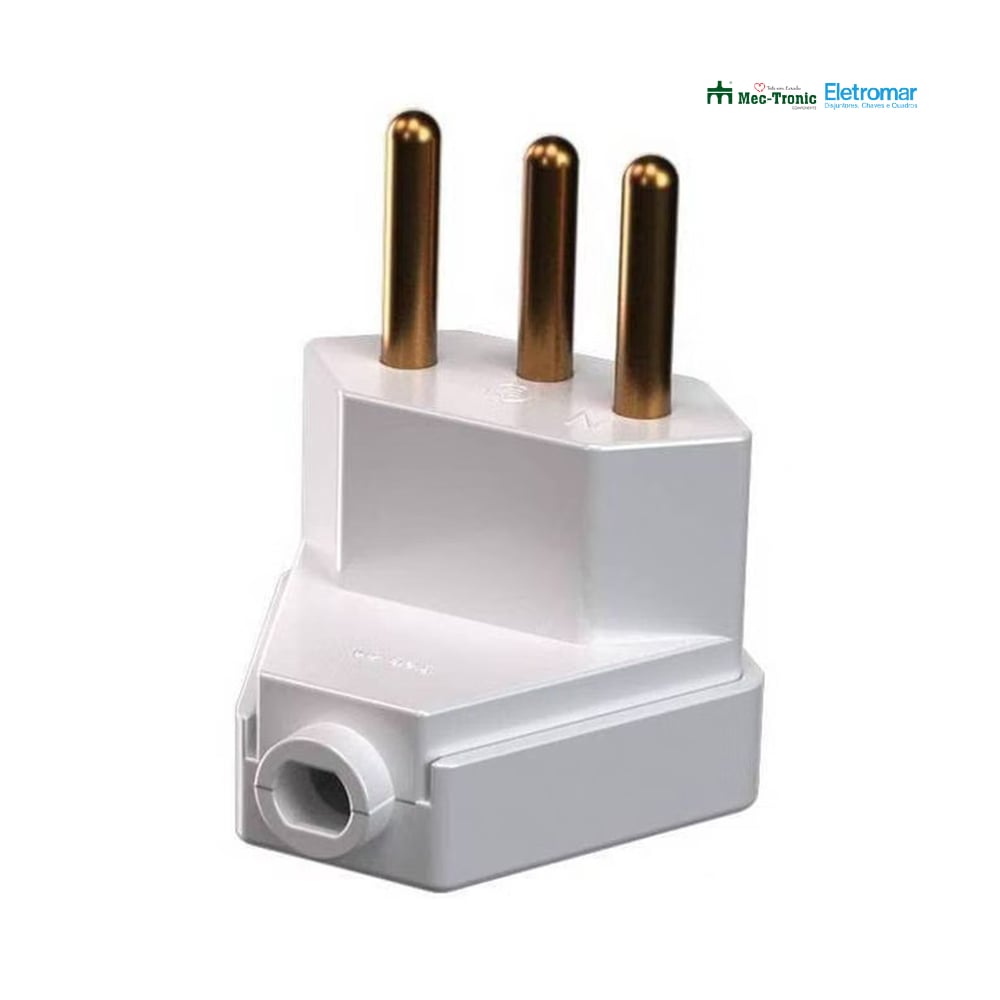 TOMADA BARRA ELETROMAR 3 SAIDAS 2P+T 20A/250V S/FIO PRETA