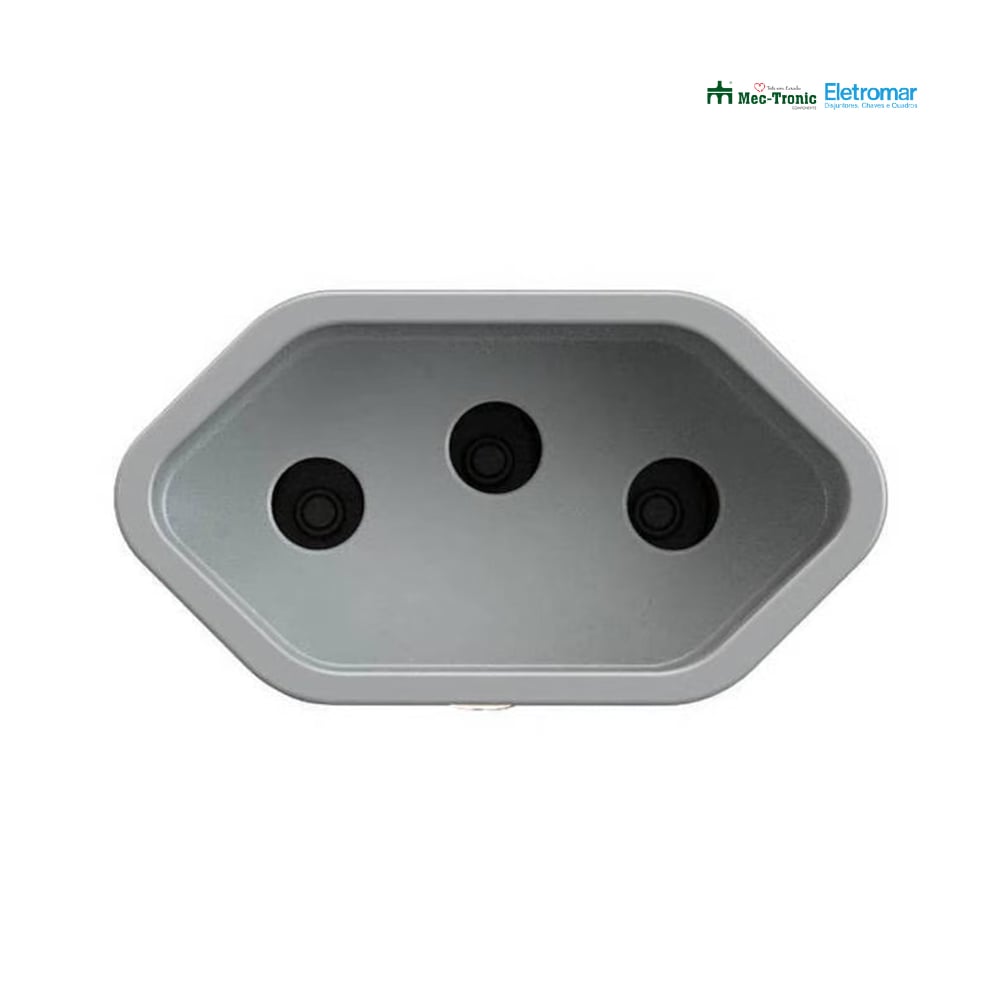 ELETROMAR PLUG FEMEA 2P+T 20A 250V CINZA