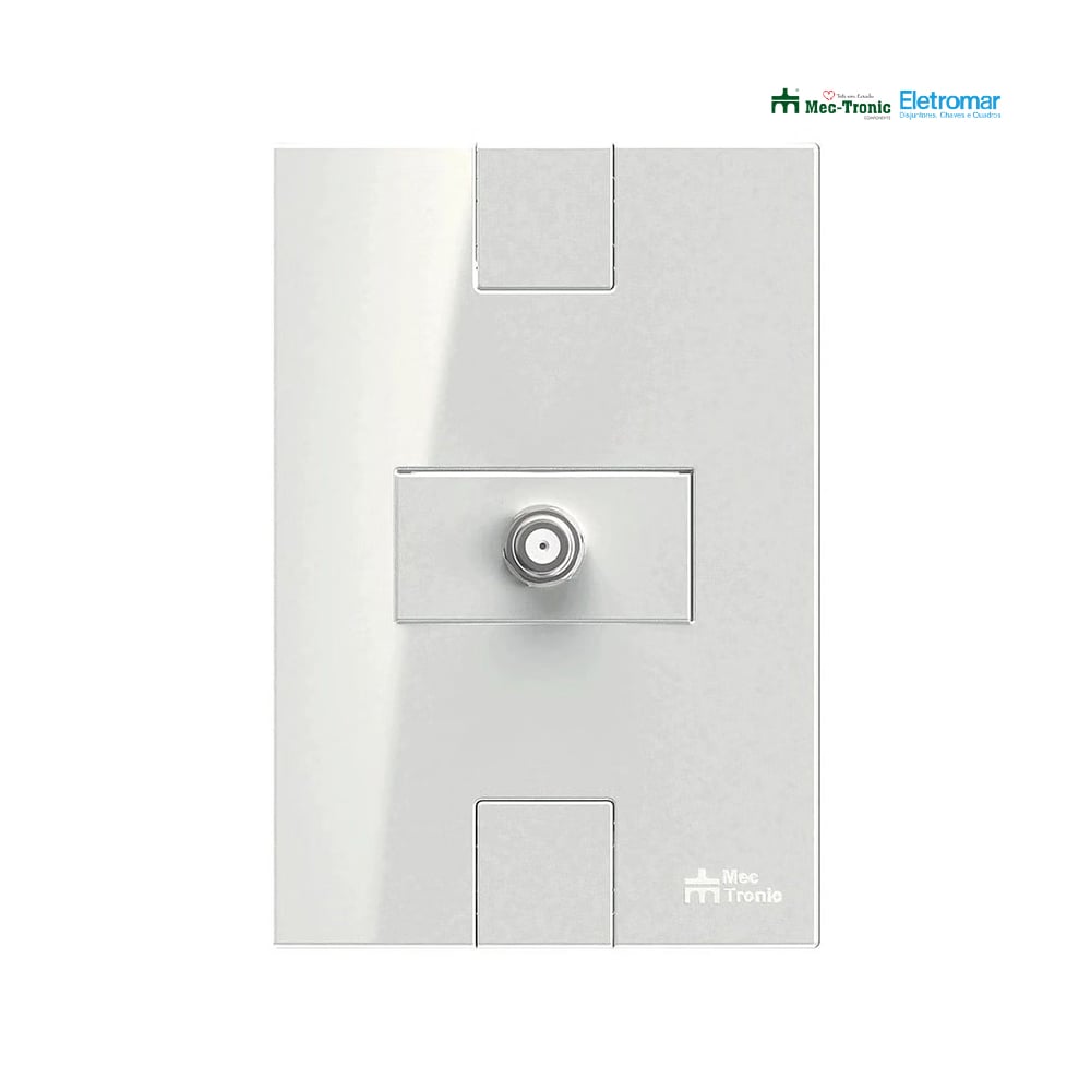ELETROMAR CONECTOR P/ANTENA DE TV HORIZONTAL C/PLACA BRANCA