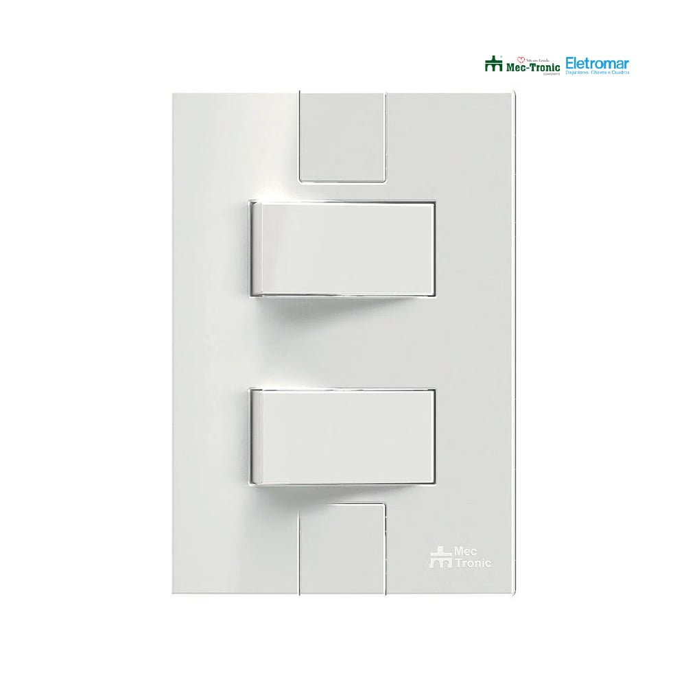 ELETROMAR 2 INTERRUPTOR SIMPLES SOFT 10A/250V VERTICAL BRANCO