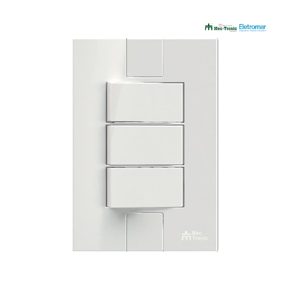 ELETROMAR 3 INTERRUPTOR SIMPLES SOFT 10A/250V VERTICAL BRANCO