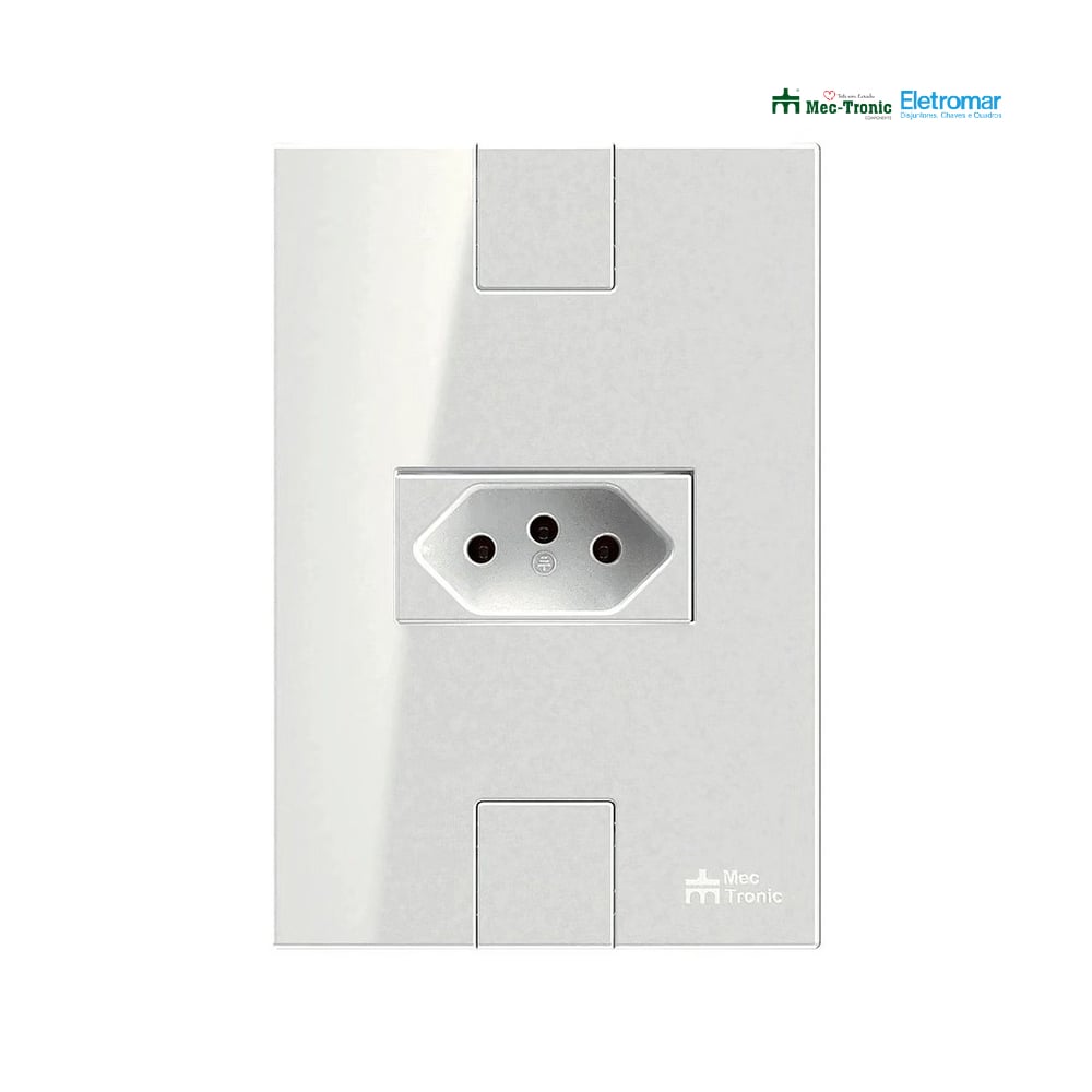 ELETROMAR 1 TOMADA SIMPLES 2P+T 20A/250V HORIZONTAL BRANCA