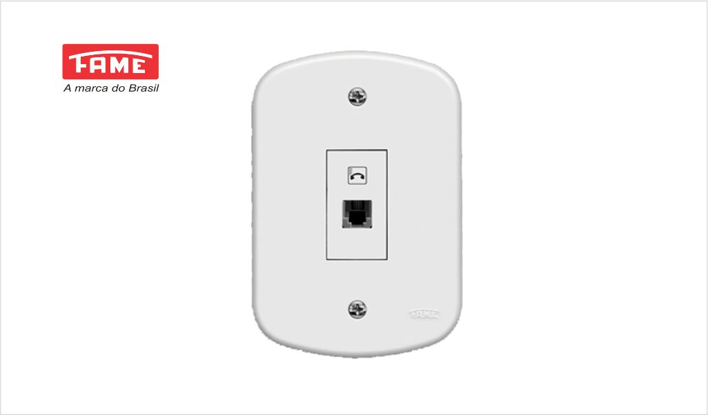 FAME BLANC 1 TOM P/TELEFONE RJ11 2VIAS