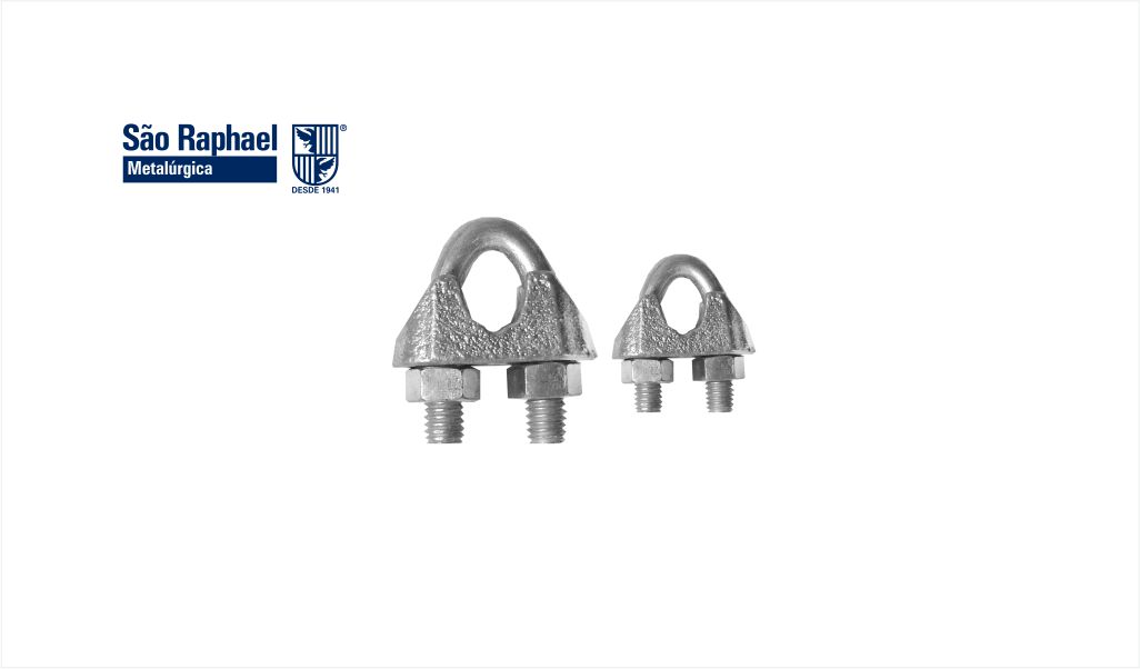 CLIP SÃO RAPHAEL P/CABO ACO 1/4” ZNC C/50
