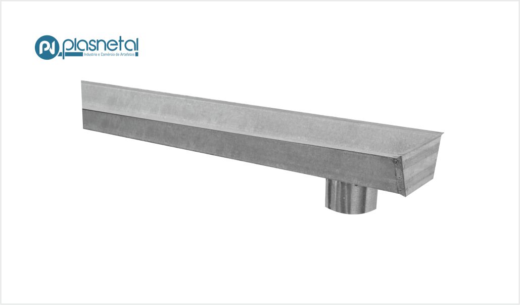 CALHA PLASNETAL DE ZINCO C/COPO 3M
