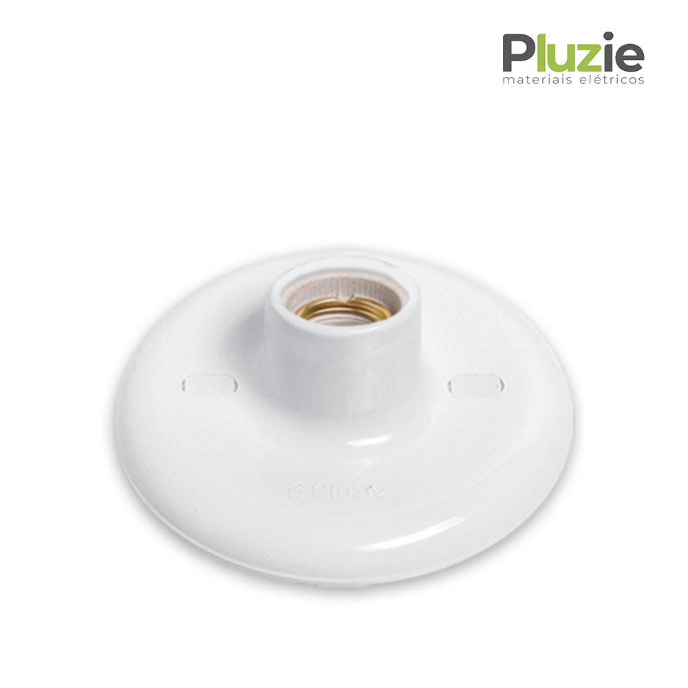 PLUZIE PLAFON C/SOQUETE PORC 100W BR