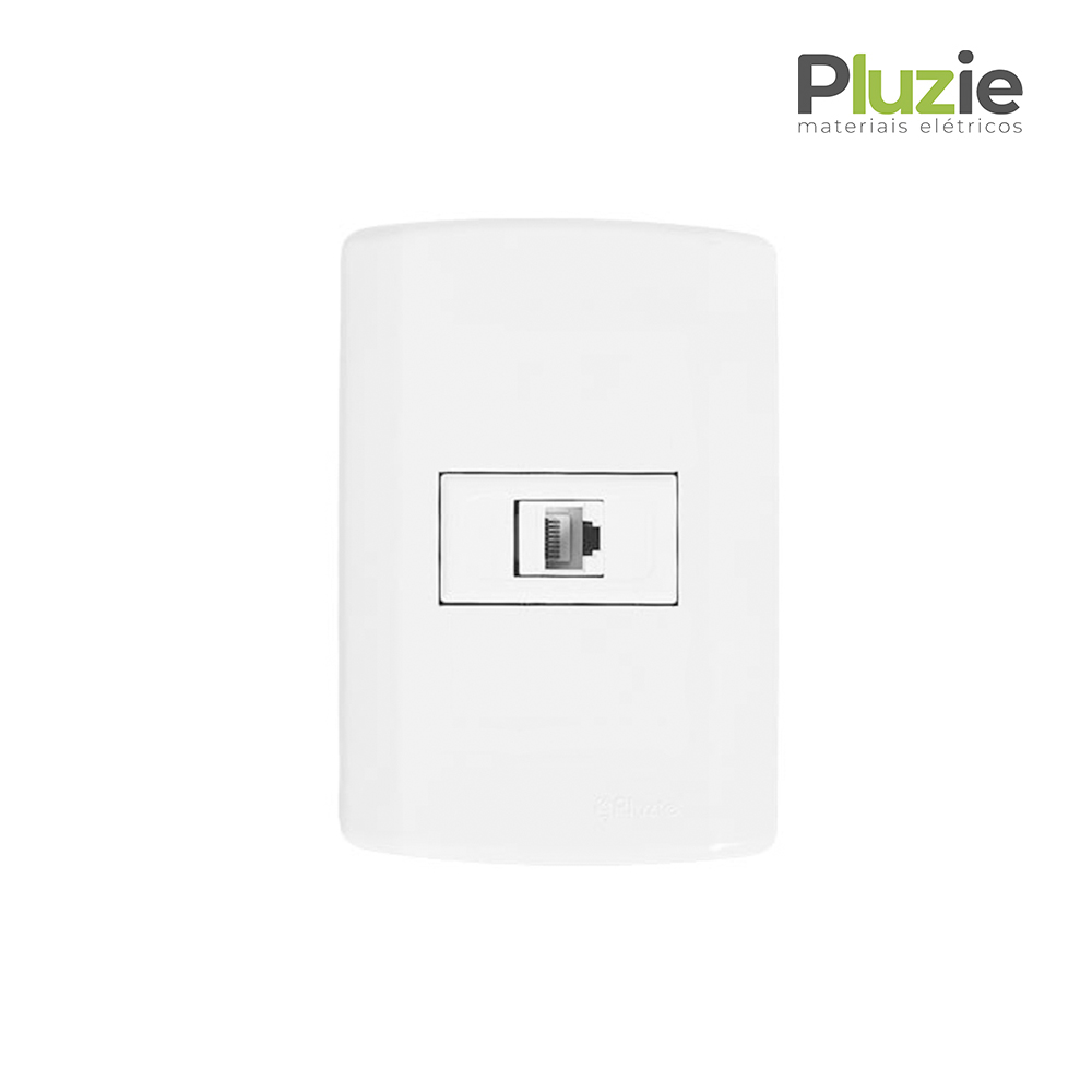 PLUZIE MODULAR 1 TOM DE REDE RJ45 C/KEYST