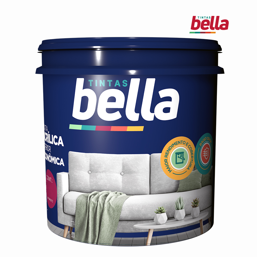 LATEX BELLA ECONOMICA INTERIOR 3,0L - AMARELO CANARIO