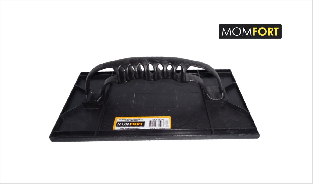 DESEMPENADEIRA MOMFORT PVC LISA 14X27CM PRETO