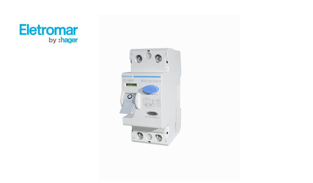 DISJUNTOR  ELETROMAR DR FUGA 2P 80A