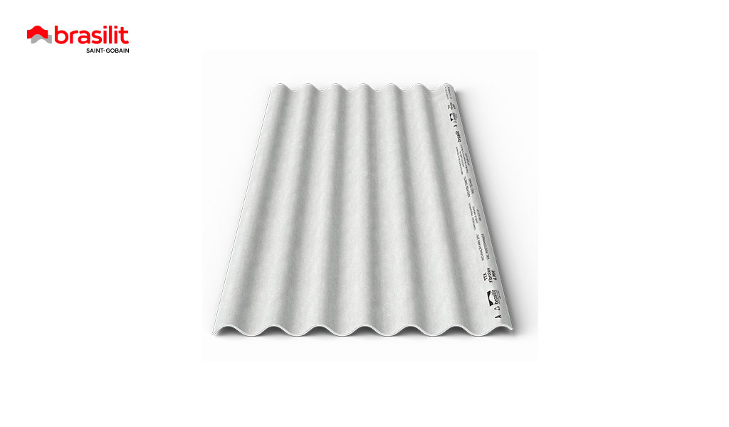 TELHA BRASILIT FIBROTEX 4MM 2,13M X 50CM