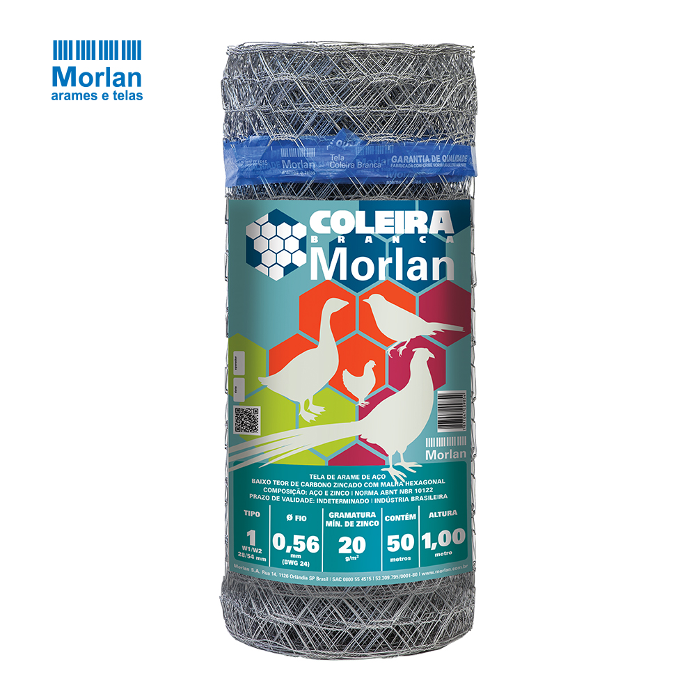 TELA MORLAN HEX PINTEIRO 1” 24X1,00X50M