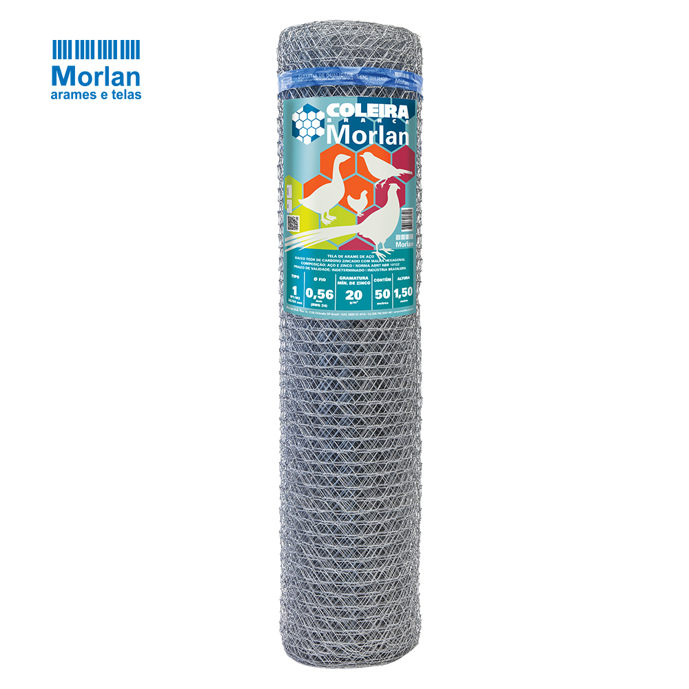 TELA MORLAN HEX PINTEIRO 1” 24X1,50X50M