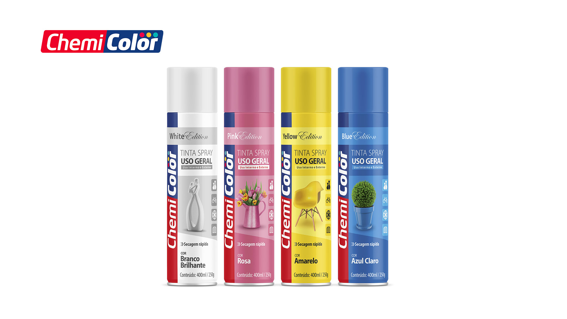 SPRAY CHEMICOLOR USO GERAL 400ML - AZUL ESCURO