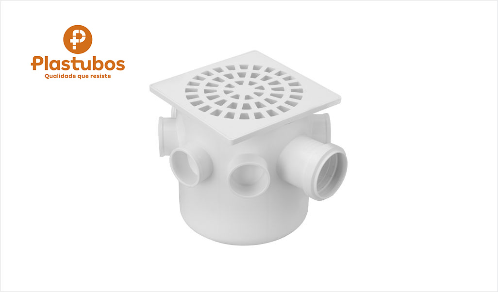 CAIXA PLASTUBOS SIFON QUAD 150X150X50 BR