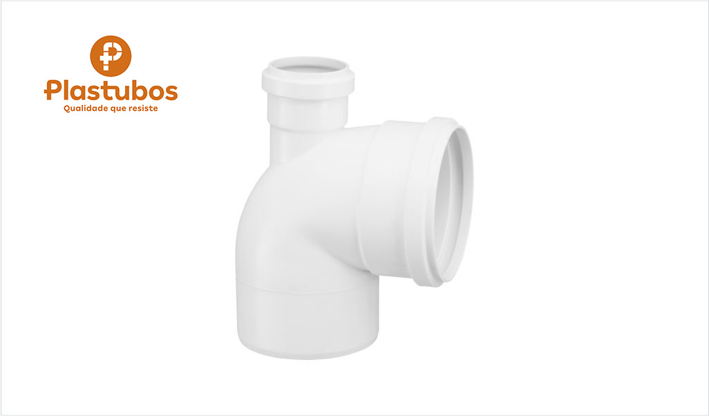 JOELHO PLASTUBOS ESG 90° 100X50MM C/VISIT