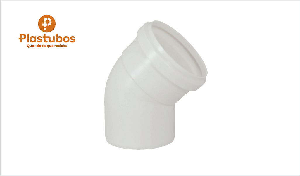 JOELHO PLASTUBOS ESG 45°  75MM PRIM 