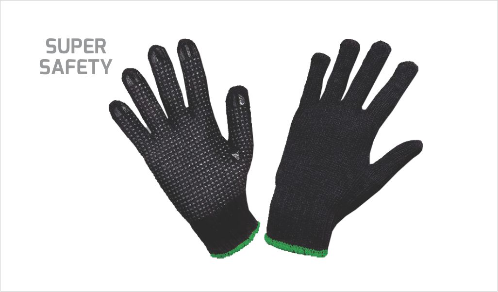 LUVA SUPER SAFETY TRICOT PIGMENTADA PR