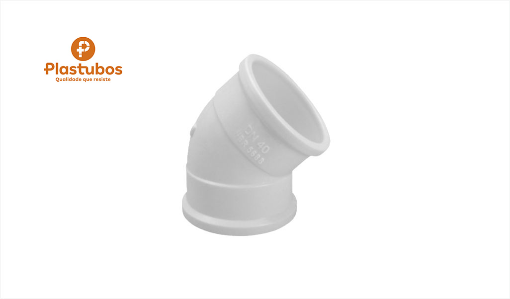 JOELHO PLASTUBOS ESG 45°  50MM PRIM