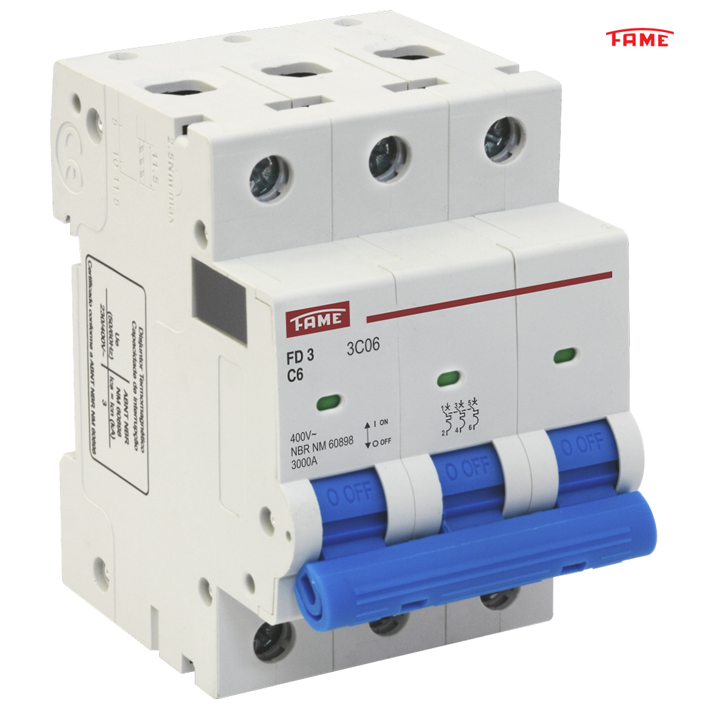 FAME DISJ DIN 3P FD COND  1,5MM  6A BR