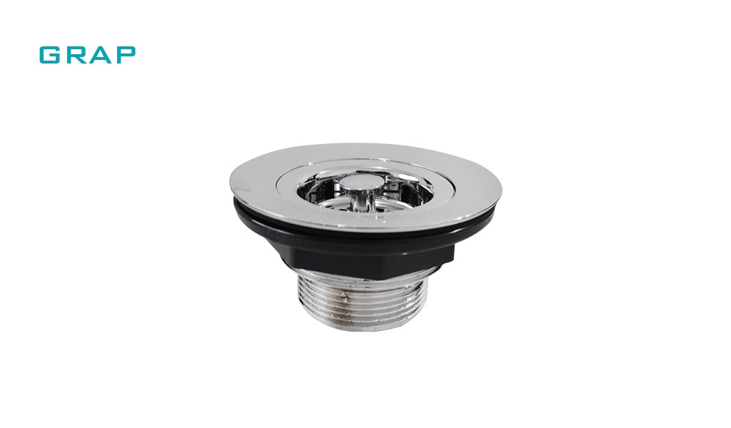 VALVULA GRAP AMERICANA C/CESTO 3.1/2” INOX CROMADO