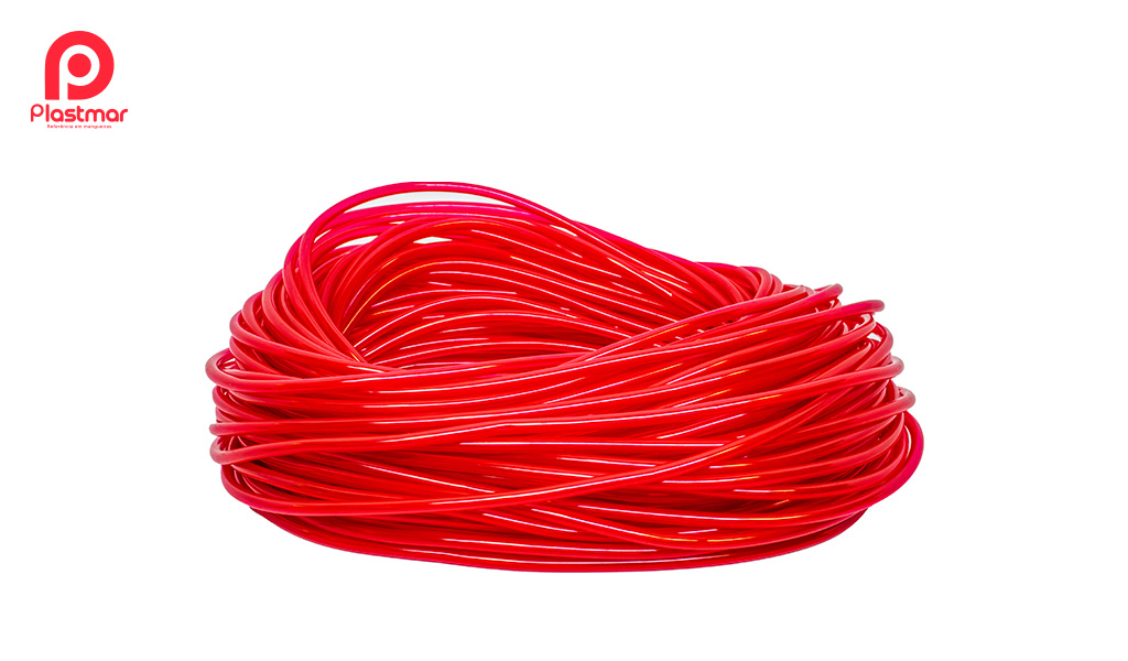 ESPAGUETE PLASTMAR 5,0X6,8MM VERMELHO C/1KG