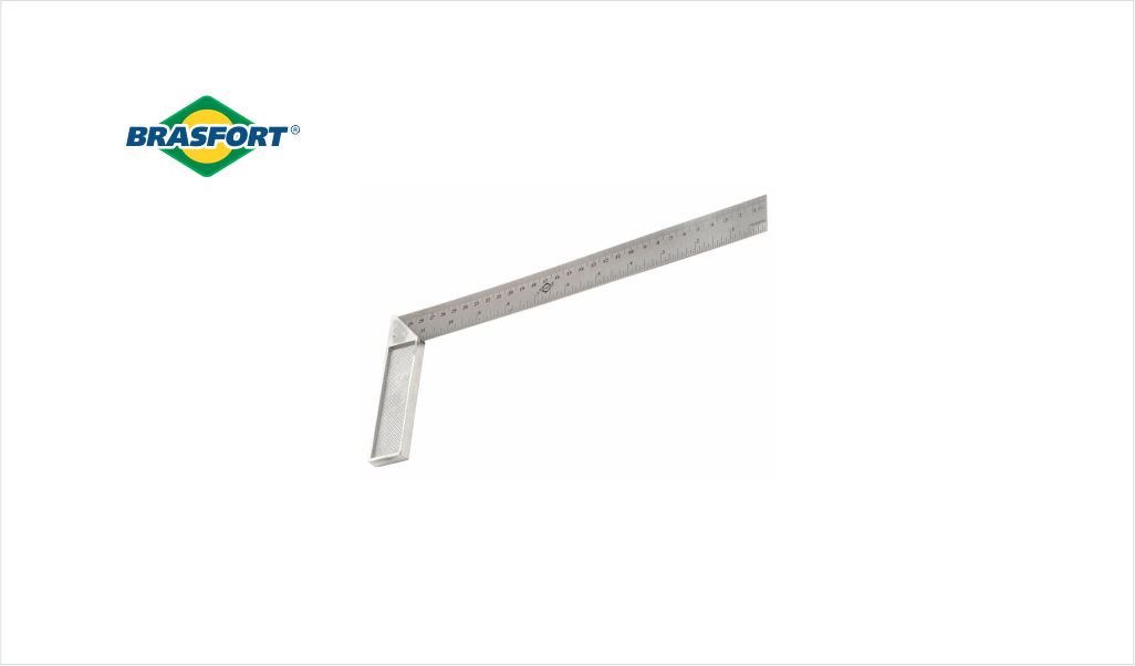 ESQUADRO BRASFORT CABO ALUMINIO 14” 35CM
