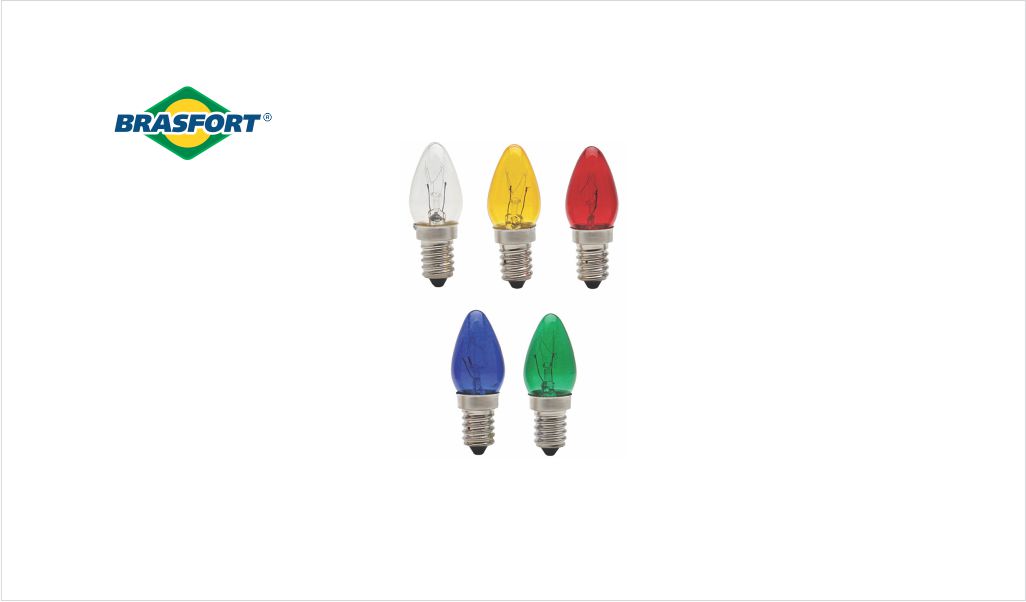 LAMPADA BRASFORT CHUPETA E-14 VM 7W 220V