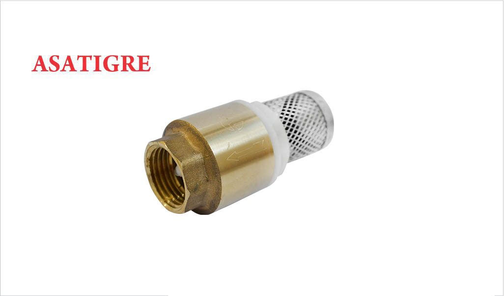 VALVULA ASATIGRE PE DE POCO LATÃO CESTO DE INOX  1/2”