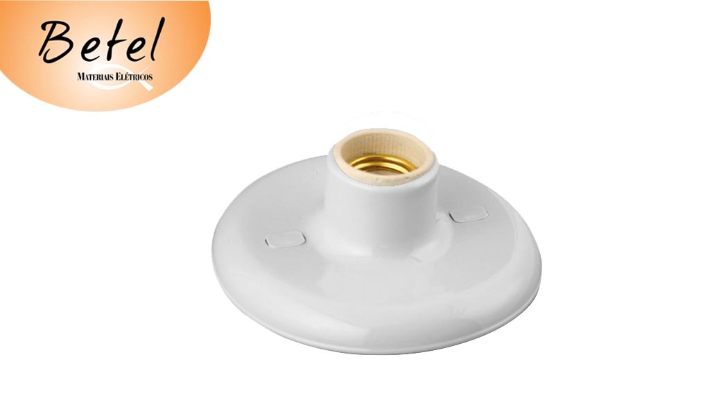 PLAFON BETEL PLAST C/SOQUET PORC E-27 BR