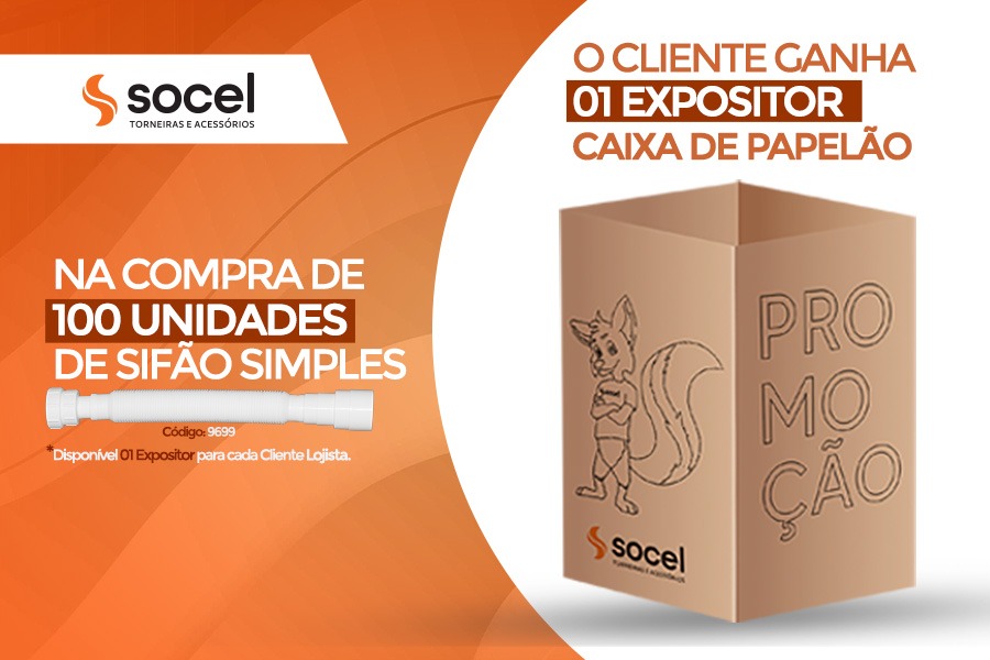 COMPROU, GANHOU! (SOCEL) caixa de papelão 